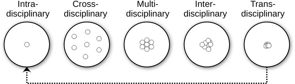 An illustration of different types of disciplinarities. License: CC-BY.