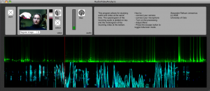 The main window of the AudioVideoAnalysis application