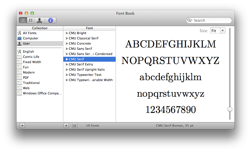 Cmu Font Book