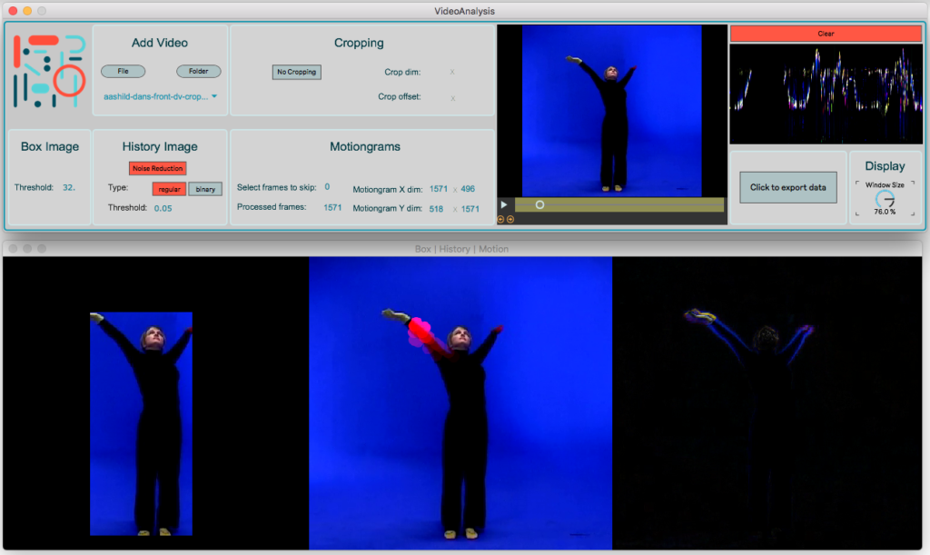 The GUI of VideoAnalysis v2.0