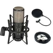 AKG condenser microphone with XLR cable.