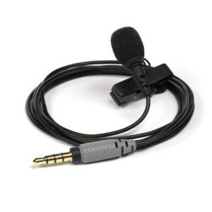 The Røde SmartLav+ lavalier microphone.