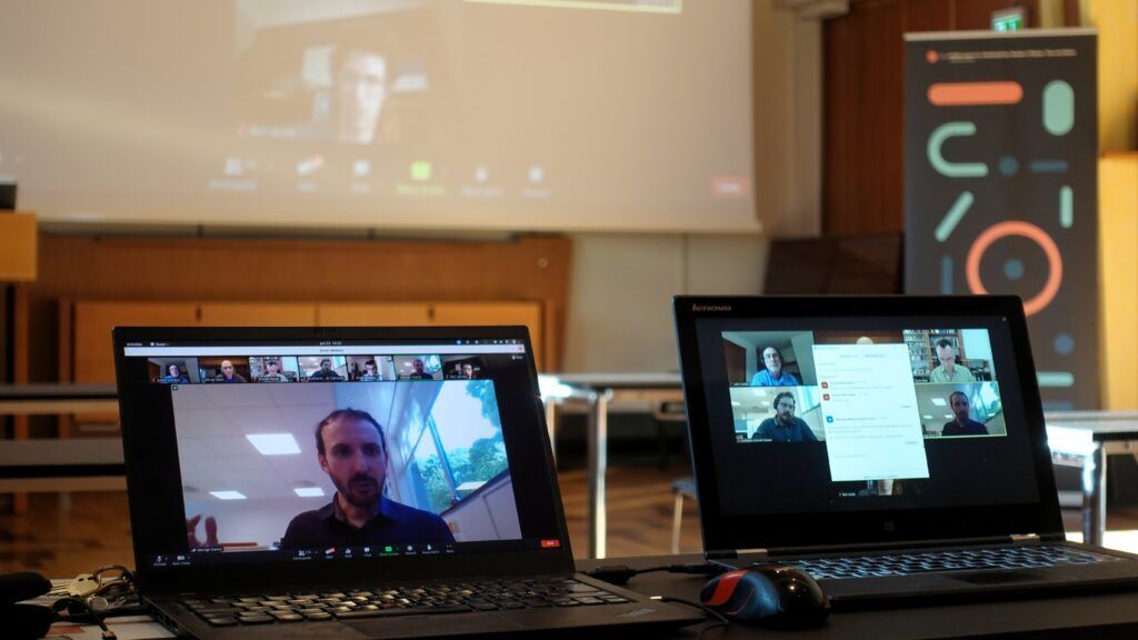 From the &ldquo;director station&rdquo; I controlled one laptop as host and had another laptop for watching the output stream.