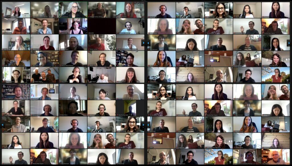 A group photo of RPPW2021 participants, taken in a Zoom Room before the last poster session.